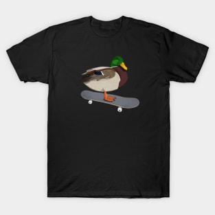 Mallard Bird Skateboard Birdwatcher Animal Biologist T-Shirt